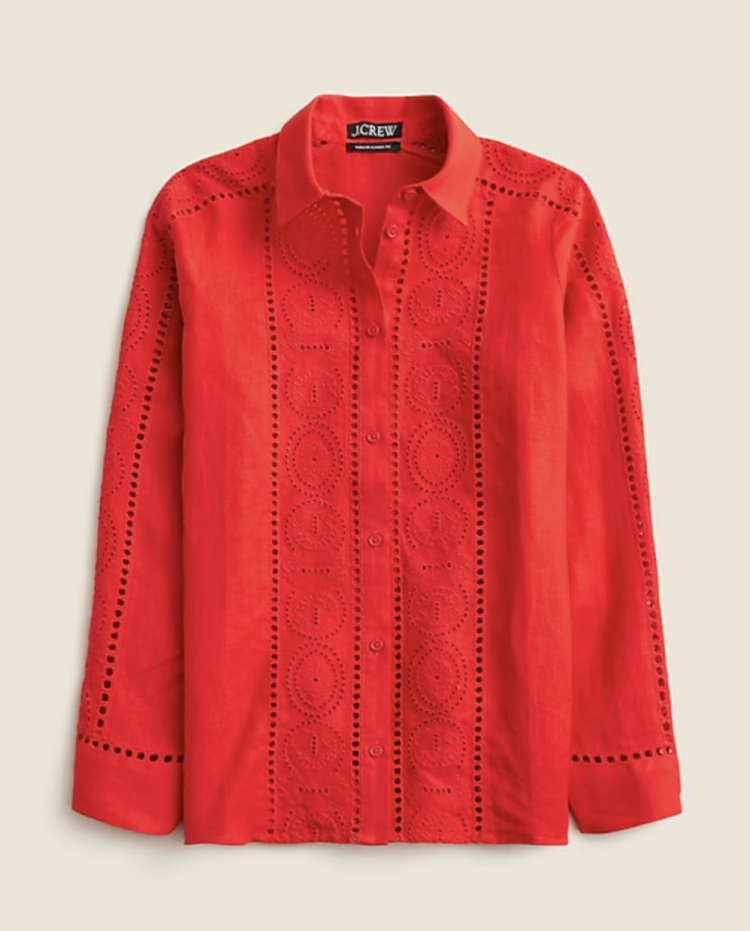 Garçon classic shirt in eyelet linen | Summer Dreams
